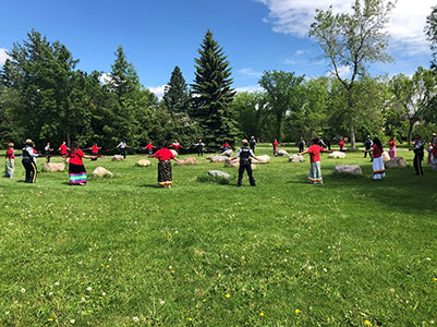 Participants of the June 21, 2020 Round Dance