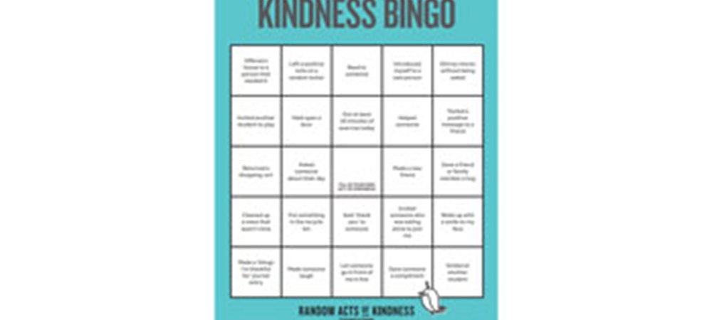 Challenge friends or coworkers to "Kindness BINGO"!