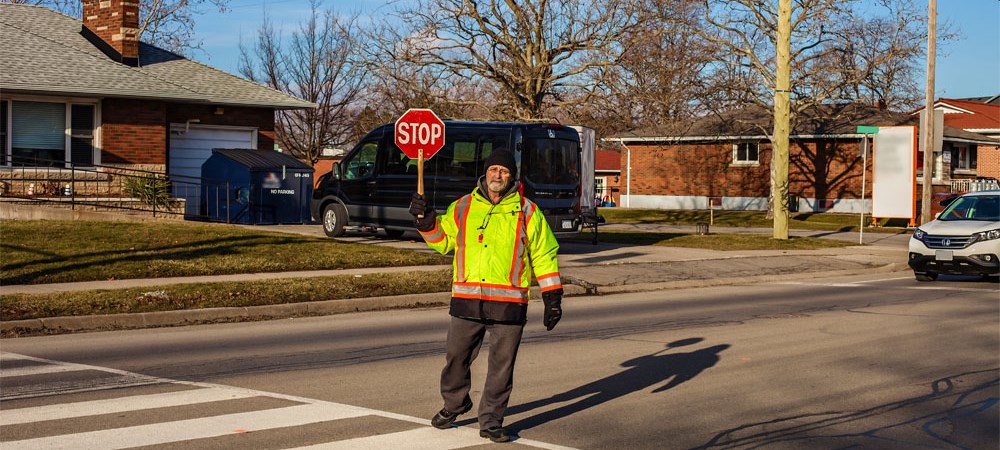 Volunteer as a school crossing guard